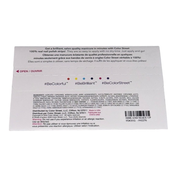 Color Street HISS AND MAKEUP Black & Silver Holographic Snakeskin Strips - Picture 4 of 7